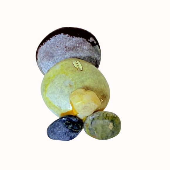 Praying Pet Rock Kitsch Art Stone Figurine VTG Funky 70s Home Office Cartoonish - Picture 7 of 13